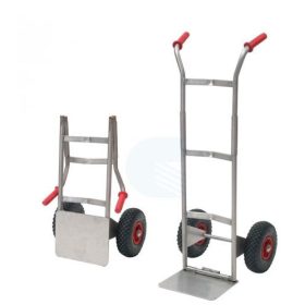   Lehajtható karos rozsdamentes molnárkocsi saválló inox 200 kg teherbírás