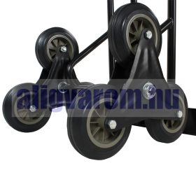   Lépcsőjáró molnárkocsi 3 kerekű kézikocsi 150 kg teherbírás. A rakodó felület mérete 43x22 cm 