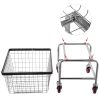 Drótvázas gurulós szennyestartó kosár 158 literes kapacitás, ipari kivitel, 5” kerekekkel