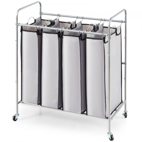 4 darabos mosodakocsi Kereskedelmi mosodai szortírozó, 20 kg terhelhetőséggel Mosodai gyűjtő Mosodai kocsi, Mosodai szeparátor Gördíthető, Mobil mosodai szortírozó rendszer Mosodai tároló Mosodai szekrény Mosodai szekrény