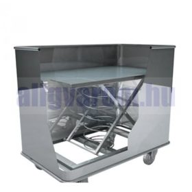  Szállodai- és mosodai kocsi, textíliák mozgatása 550 literes, könnyűfém ötvözet 1430 x 730 x 800 mm