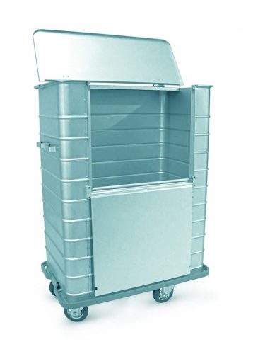 Szállodai- és mosodai kocsi 1100 literes,  könnyűfém lemezből 1410 x 730 x 1515 mm