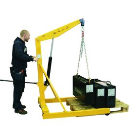   Motorkiemelő mobil daru EUR raklap befér a lábai közé 1000 kg teherbírás más néven zsiráf