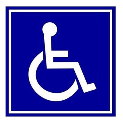 Matrica mozgáskorlátozott, mozgássérült öntapadó 100x100mm 