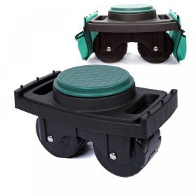   Műhelykocsi forgatható üléssel, extra nagy kerekekkel kerti kocsi 150 kg teherbírással