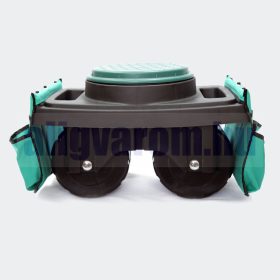   Műhelykocsi forgatható üléssel, extra nagy kerekekkel kerti kocsi 150 kg teherbírással