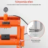 30 tonnás hidraulikus-pneumatikus műhelyprés H-keretes kivitel állítható munkaasztallal