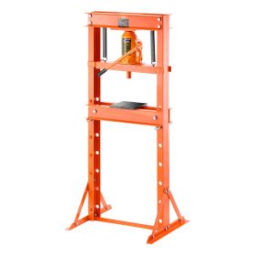   hidraulikus műhelyprés 20 t (H-kerettel) préslappal és háromszög alakú tartóval, állítható hidraulikus prés nyomáscsökkentő szeleppel (max. hengerlöket 145 mm), hajlításhoz, egyengetéshez és lyukasztáshoz