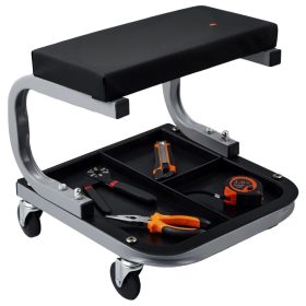   Alacsony gurulós műhelykocsi ülőkével 113 kg teherbírás, szerszámtárolóval