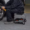 Alacsony gurulós műhelykocsi ülőkével 113 kg teherbírás, szerszámtárolóval