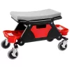 Alacsony gurulós műhelyszék tárolókkal 136 kg teherbírás, fékezhető kerekekkel 640x335x390 mm
