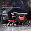Alacsony gurulós műhelyszék tárolókkal 136 kg teherbírás, fékezhető kerekekkel 640x335x390 mm