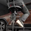 Magasított műhelyszék háttámlával 136 kg teherbírás munkaszék állítható görgős ülés, 360°-ban forgó, párnázott műhelyszék