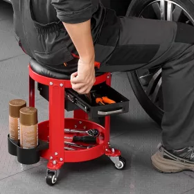   Gurulós műhelyszék fiókokkal és tárolóval 136 kg teherbírás, fix magasság