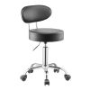 Műhelyszék háttámlával pneumatikus munkaszék 136 kg teherbírás, állítható magasságú 74-90 cm forgatható, párnázott műhelyülés