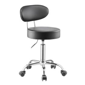   Műhelyszék háttámlával pneumatikus munkaszék 136 kg teherbírás, állítható magasságú 74-90 cm forgatható, párnázott műhelyülés