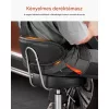 Műhelyszék háttámlával pneumatikus munkaszék 136 kg teherbírás, állítható magasságú 74-90 cm forgatható, párnázott műhelyülés