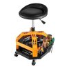 Gurulós műhelyszék állítható magasságú 136 kg teherbírás 360°-ban forgatható és párnázott műhelyszék