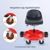 Állítható magasságú gurulós műhelyszék háttámlával 136 kg teherbírás, fékezhető kerekekkel