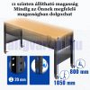 Állítható magasságú munkaasztal 155x51x105 cm 720 kg teherbírású konnektorral felszerelt munkapad 