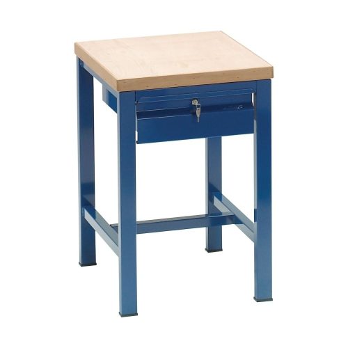 Fiókos műhelyasztal ipari kivitel rétegelt lemez munkalappal, zárható fiókkal 250 kg teherbírású munkaasztal 60x75x88 cm CORTI STONE 