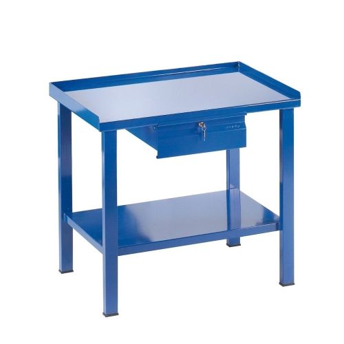 Fiókos műhelyasztal ipari kivitel 1 fiókkal, acél munkalappal 700 kg teherbírású munkaasztal 100x70x88 cm CORTI FERRO