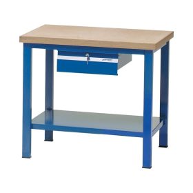   Fiókos műhelyasztal ipari kivitel rétegelt lemez munkalappal, zárható fiókkal 700 kg teherbírású munkaasztal 100x75x88 cm CORTI STONE 