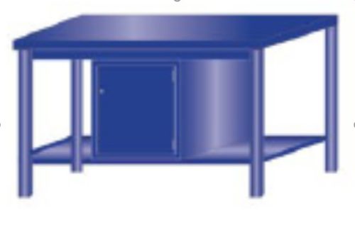 Műhelyasztal ipari kivitel polcos szekrénnyel, acél munkalappal 600 kg teherbírású munkaasztal 150x70x88 cm CORTI FERRO