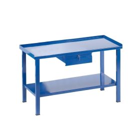   Fiókos műhelyasztal ipari kivitel 1 fiókkal, acél munkalappal 600 kg teherbírású munkaasztal 150x70x88 cm CORTI FERRO