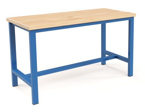 Műhelyasztal ipari kivitel 43 mm bükkfa munkalappal 600 kg teherbírású munkaasztal 150x70x88 cm CORTI STONE 