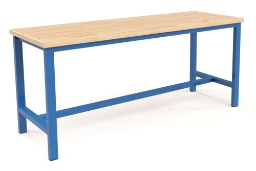 Műhelyasztal ipari kivitel 43 mm bükkfa munkalappal 400 kg teherbírású munkaasztal 200x70x88 cm CORTI STONE 