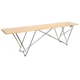   Összecsukható fa munkaasztal erős alumínium állvánnyal 305x60x86 cm tapétázó asztal