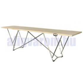   Összecsukható fa munkaasztal erős alumínium állvánnyal 305x60x86 cm tapétázó asztal