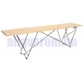   Összecsukható fa munkaasztal erős alumínium állvánnyal 305x80x86 cm tapétázó asztal