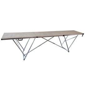   Összecsukható fa munkaasztal 305x60x86 cm erős alumínium állvánnyal méretskálával tapétázó asztal