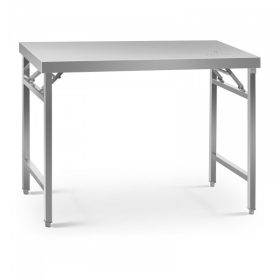   Összecsukható rozsdamentes munkaasztal 70 x 120 cm 215 kg teherbírású 