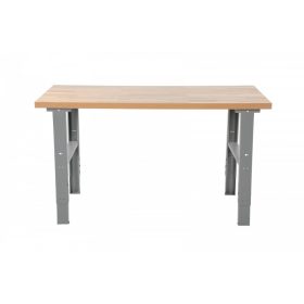   Műhelyasztal ipari kivitel 2000 mm 500 kg állítható magasság valódi tölgyfa asztallap