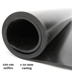   NBR 1-10x1200 mm Olajálló sima gumilemez 1-10 mm közötti vastagság 120 cm széles fekete 10 m tekercs, méterenkénti ár! 