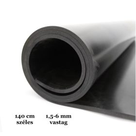   NBR 1,5-6x1400 mm Olajálló sima gumilemez 1,5-6 mm közötti vastagság 1400 mm széles gumitekercs fekete 