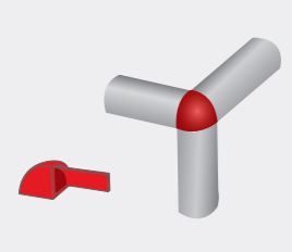 OX 11-12 mm Domború csempe élvédő sarokelem, 6 darabos csomag, válaszható színben, PP profil jázmin negyed köríves