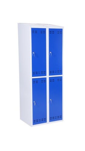 Öltözőszekrény. Swed-2x2DOOR acél szekrény 2 x 2 ajtós 1920 x 700 x 550 mm