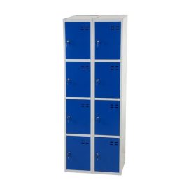Öltözőszekrény. Swed-2x4DOOR acél szekrény 2 x 4 ajtós 1920 x 700 x 550 mm
