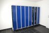 Öltözőszekrény Swed-2 szürke-kék acél szekrény 2 személyes 1-1 db tároló polccal 1920x700x550 mm