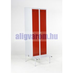 Öltözőszekrény. Swed-2 acél szekrény 2 személyes 1-1 db tároló polccal 1920 x 700 x 550 mm