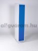 Öltözőszekrény Swed-1 acél szekrény 1 ajtós 1 db tároló polccal 1920 x 350 x 550 mm szürke-piros