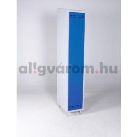   Öltözőszekrény Swed-1 acél szekrény 1 ajtós 1 db tároló polccal 1920x350x550 mm szürke-piros színben Minimum 5 db rendelése esetén 