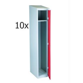 Öltözőszekrény lakatpánttal Swed-1 acél szekrény 1 ajtós 1 db tároló polccal 1920 x 350 x 550 mm