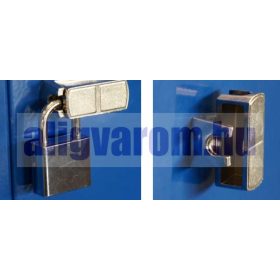   Öltözőszekrény Swed-Z2 acél szekrény 2 személyes 1920x400x550 mm szürke-kék színben