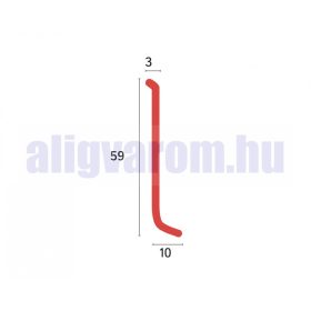 Bronz barna padlószegély eloxált alumínium ragasztható vékony 2,5 méteres szál