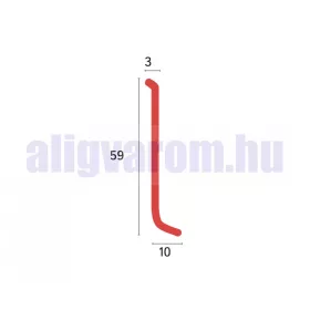   OX 60x2500 Bronz barna fém padlószegély eloxált szálcsiszolt alumínium ragasztható vékony  2500 mm 2,5 méteres szál